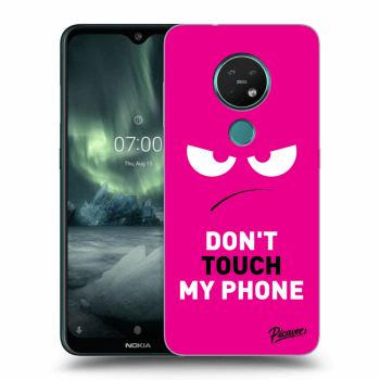Picasee silikonowe czarne etui na Nokia 7.2 - Angry Eyes - Pink