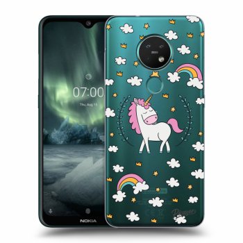 Picasee silikonowe przeźroczyste etui na Nokia 7.2 - Unicorn star heaven