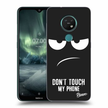 Picasee silikonowe czarne etui na Nokia 7.2 - Don't Touch My Phone