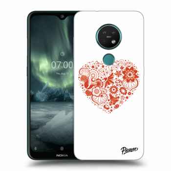 Picasee silikonowe przeźroczyste etui na Nokia 7.2 - Big heart