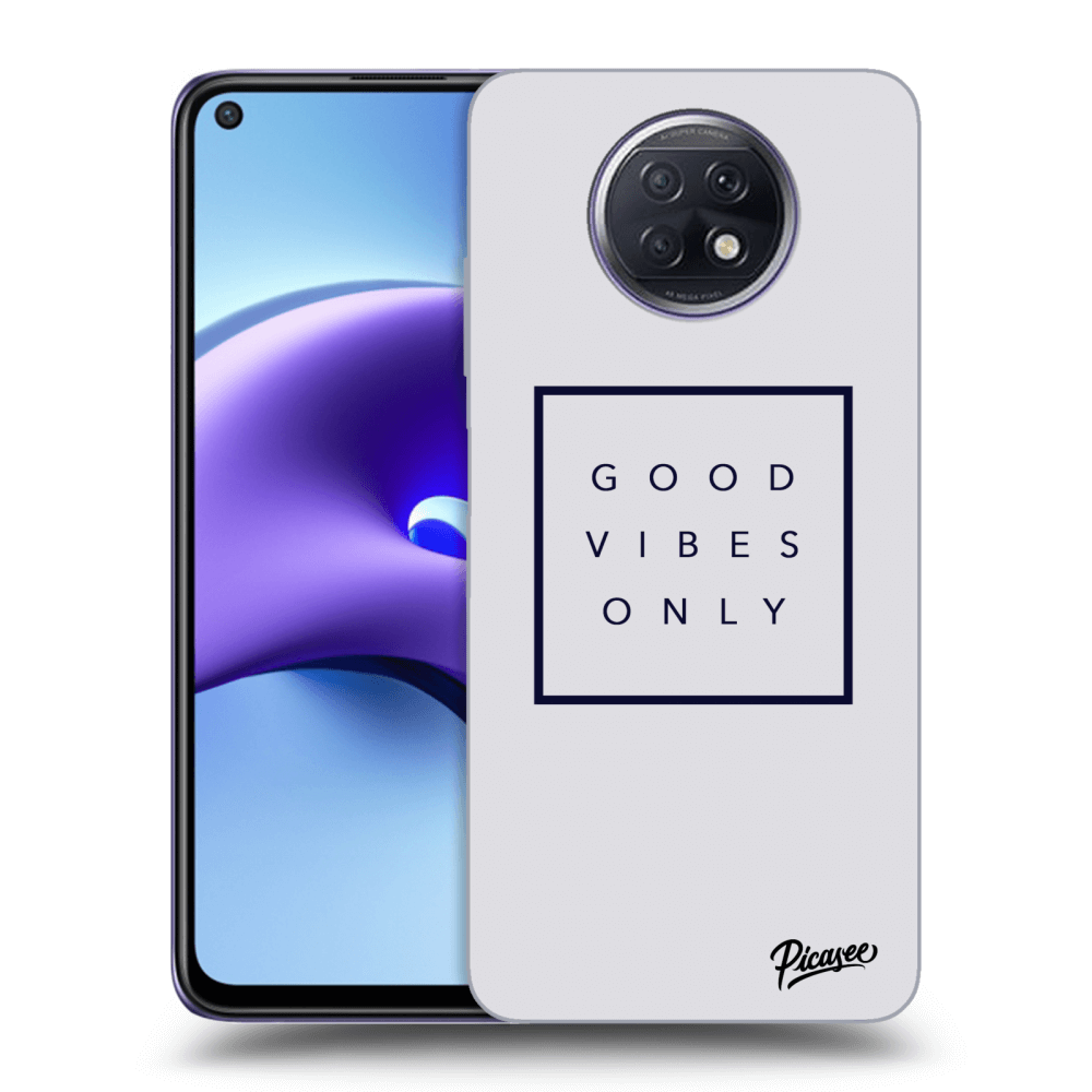Picasee silikonowe czarne etui na Xiaomi Redmi Note 9T - Good vibes only