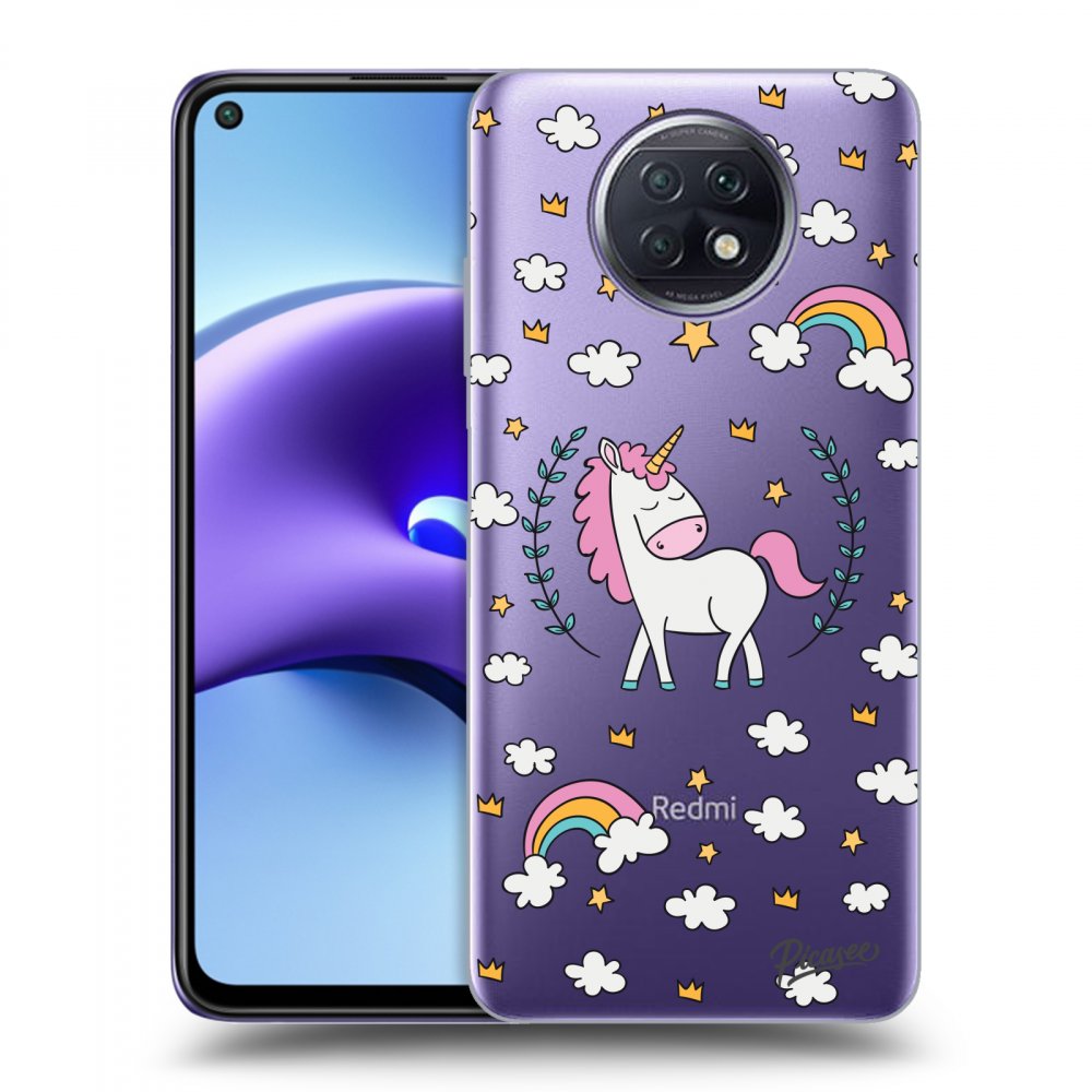 Picasee silikonowe przeźroczyste etui na Xiaomi Redmi Note 9T - Unicorn star heaven