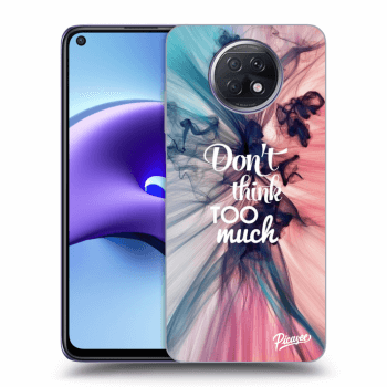 Picasee silikonowe czarne etui na Xiaomi Redmi Note 9T - Don't think TOO much