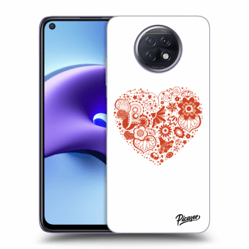 Picasee silikonowe przeźroczyste etui na Xiaomi Redmi Note 9T - Big heart