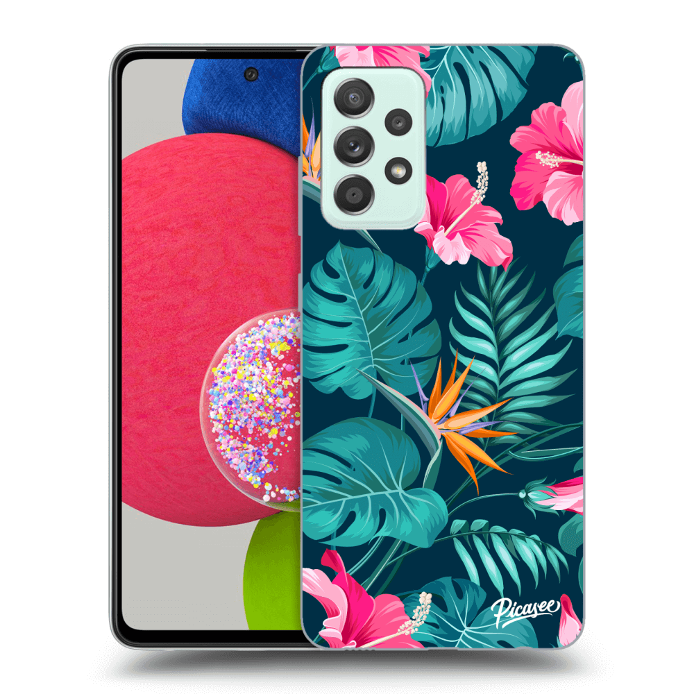 Picasee ULTIMATE CASE pro Samsung Galaxy A52s 5G A528B - Pink Monstera