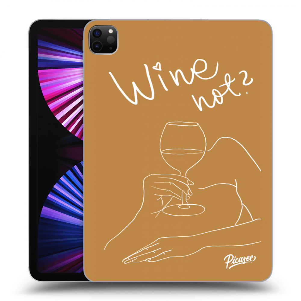Picasee silikonowe czarne etui na Apple iPad Pro 11" 2021 (3.gen) - Wine not