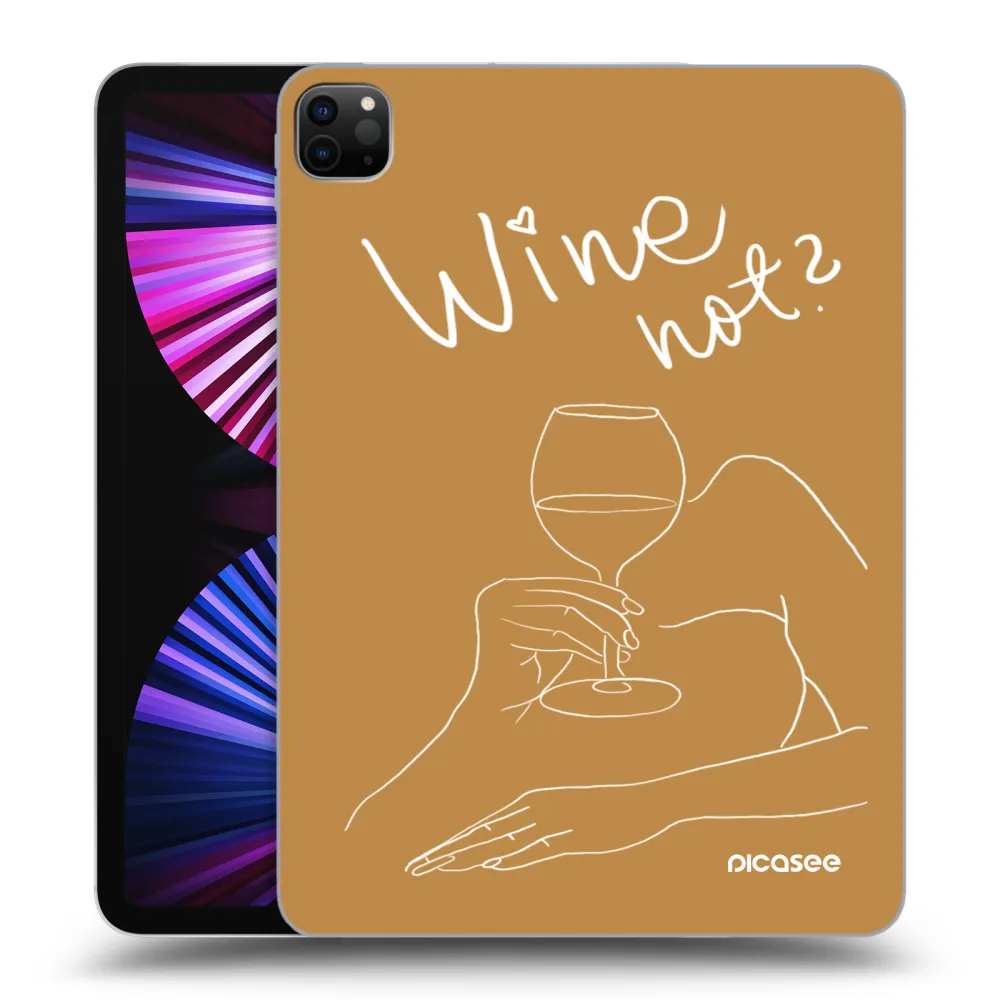Picasee silikonowe czarne etui na Apple iPad Pro 11" 2021 (3.gen) - Wine not