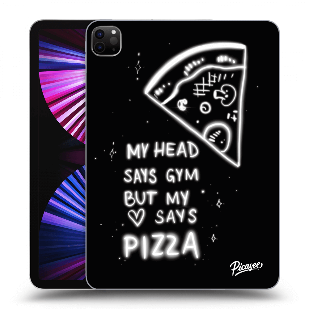 Picasee silikonowe czarne etui na Apple iPad Pro 11" 2021 (3.gen) - Pizza