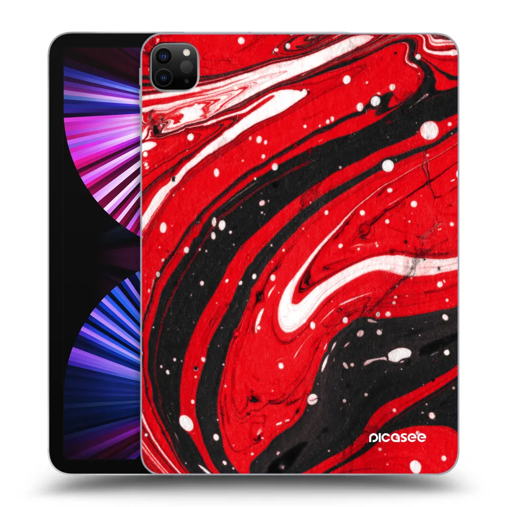 Picasee silikonowe czarne etui na Apple iPad Pro 11" 2021 (3.gen) - Red black