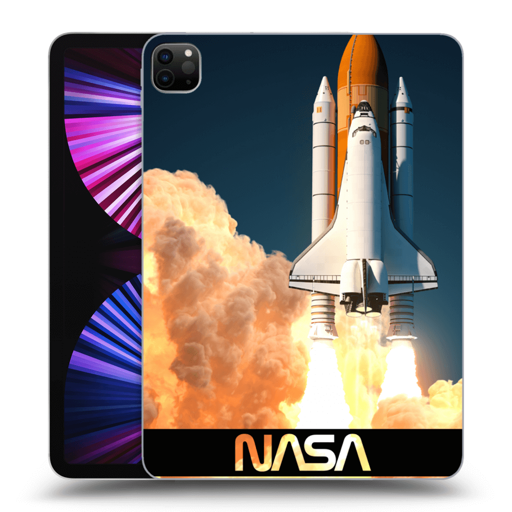 Picasee silikonowe czarne etui na Apple iPad Pro 11" 2021 (3.gen) - Space Shuttle