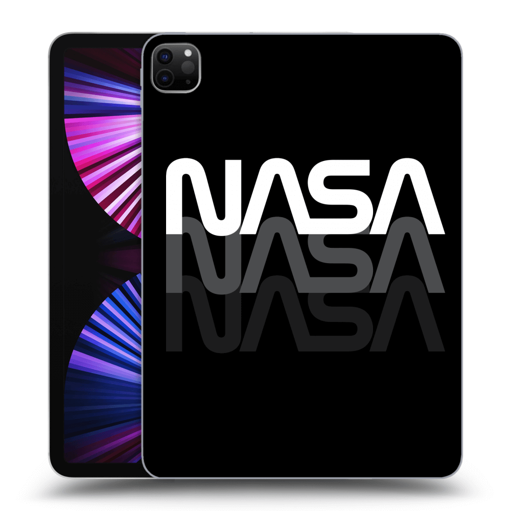 Picasee silikonowe czarne etui na Apple iPad Pro 11" 2021 (3.gen) - NASA Triple