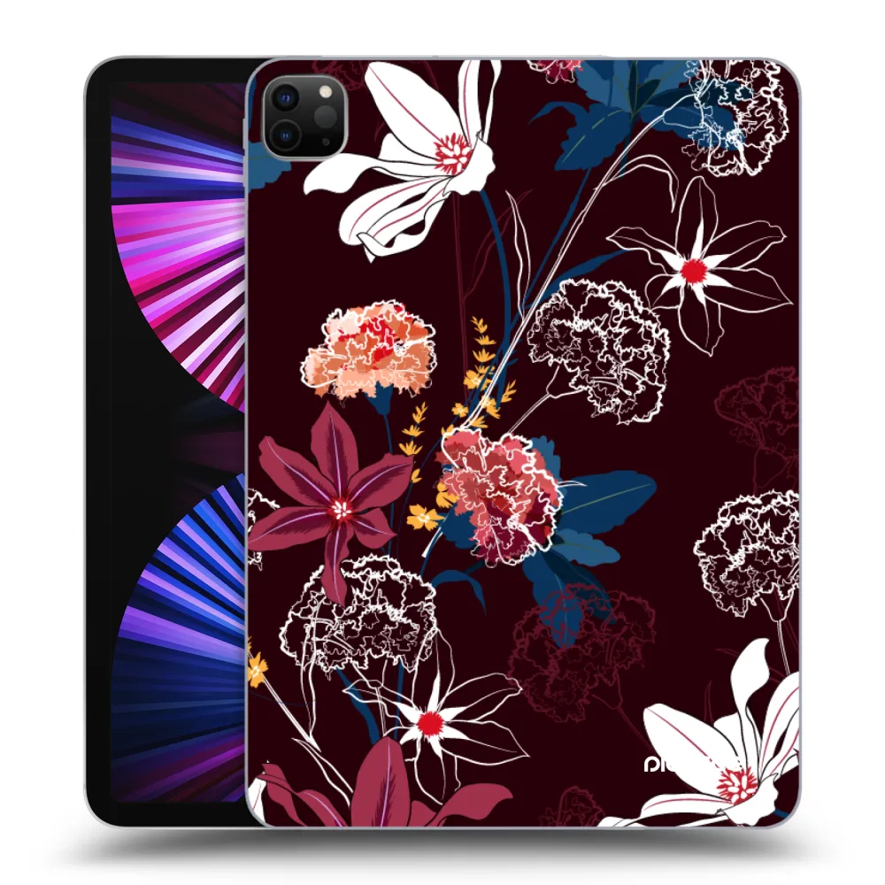 Picasee silikonowe czarne etui na Apple iPad Pro 11" 2021 (3.gen) - Dark Meadow