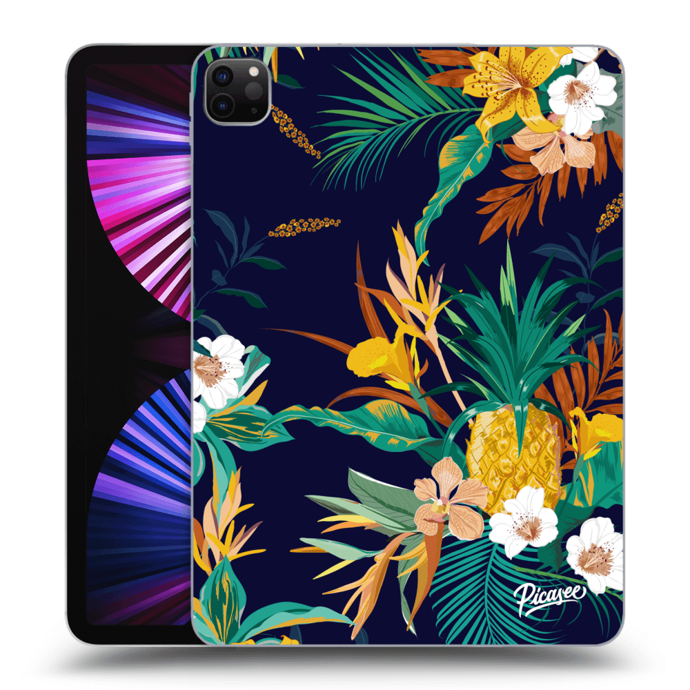 Picasee silikonowe czarne etui na Apple iPad Pro 11" 2021 (3.gen) - Pineapple Color