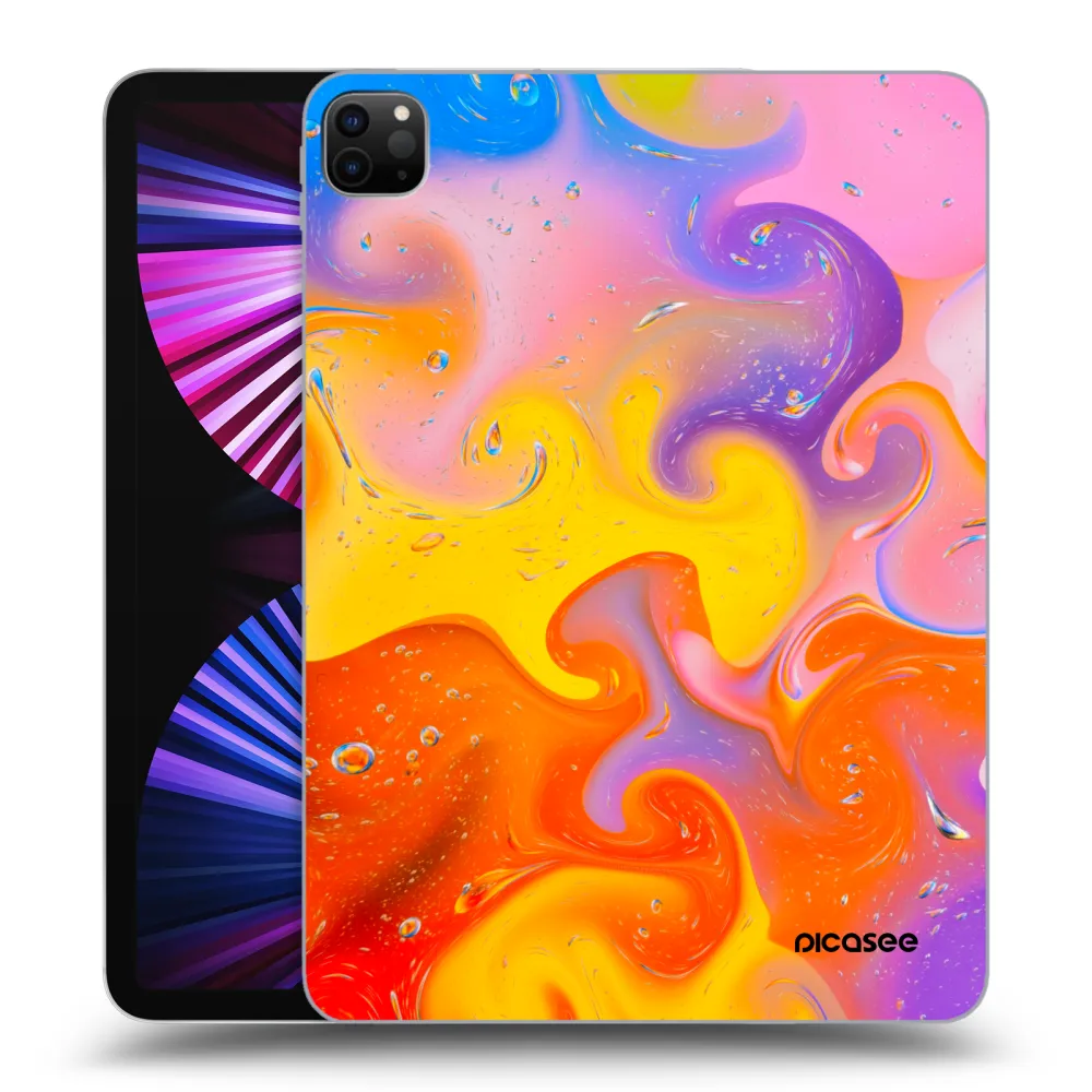 Picasee silikonowe czarne etui na Apple iPad Pro 11" 2021 (3.gen) - Bubbles