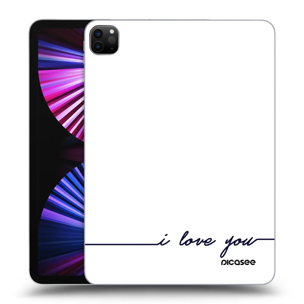 Picasee silikonowe czarne etui na Apple iPad Pro 11" 2021 (3.gen) - I love you