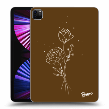 Etui na Apple iPad Pro 11" 2021 (3.gen) - Brown flowers