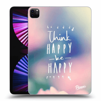 Picasee silikonowe czarne etui na Apple iPad Pro 11" 2021 (3.gen) - Think happy be happy