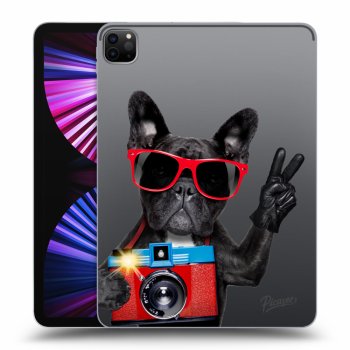 Picasee silikonowe przeźroczyste etui na Apple iPad Pro 11" 2021 (3.gen) - French Bulldog