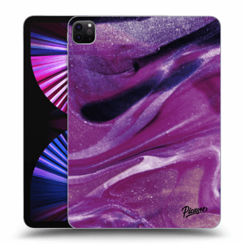 Picasee silikonowe czarne etui na Apple iPad Pro 11" 2021 (3.gen) - Purple glitter