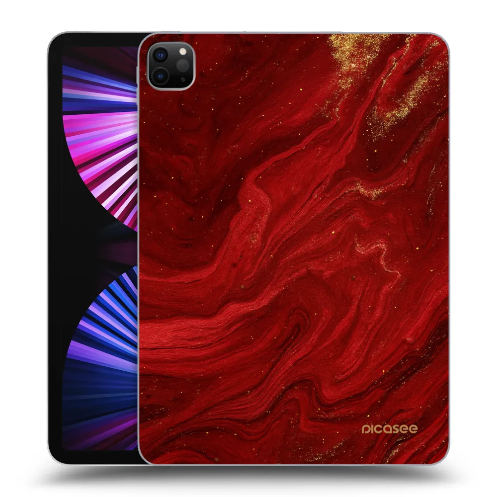 Picasee silikonowe czarne etui na Apple iPad Pro 11" 2021 (3.gen) - Red
