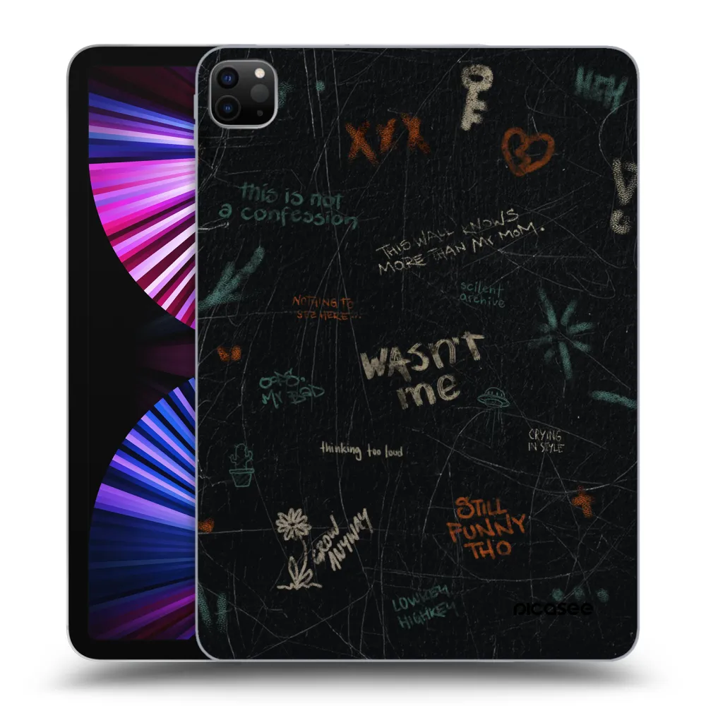 Picasee silikonowe czarne etui na Apple iPad Pro 11" 2021 (3.gen) - CONFESSION