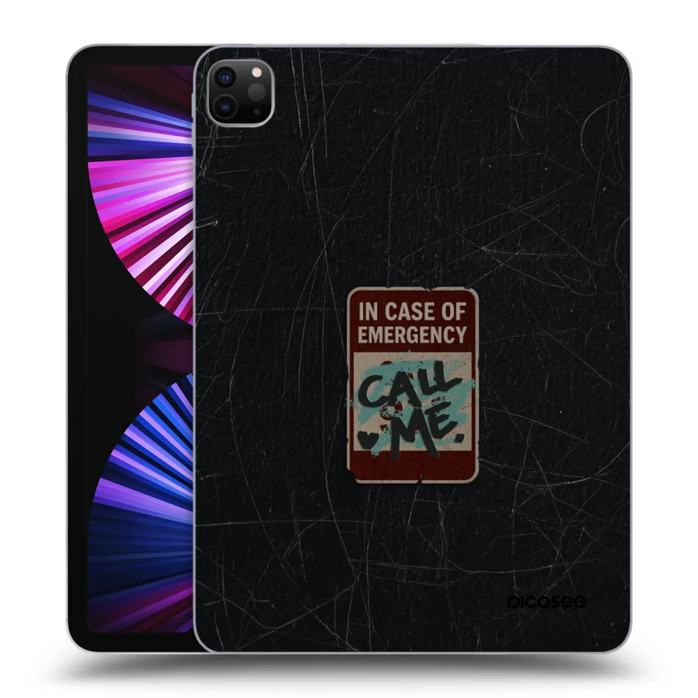 Picasee silikonowe czarne etui na Apple iPad Pro 11" 2021 (3.gen) - EMERGENCY