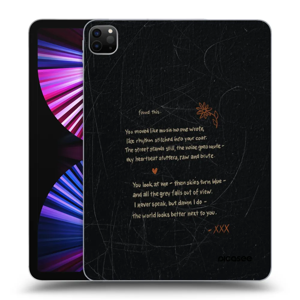 Picasee silikonowe czarne etui na Apple iPad Pro 11" 2021 (3.gen) - POET