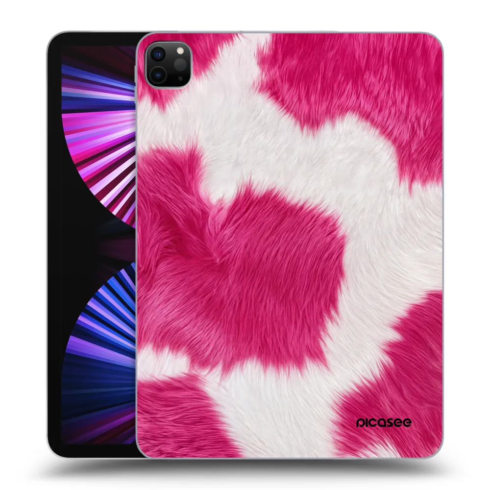 Picasee silikonowe czarne etui na Apple iPad Pro 11" 2021 (3.gen) - Pink Moo
