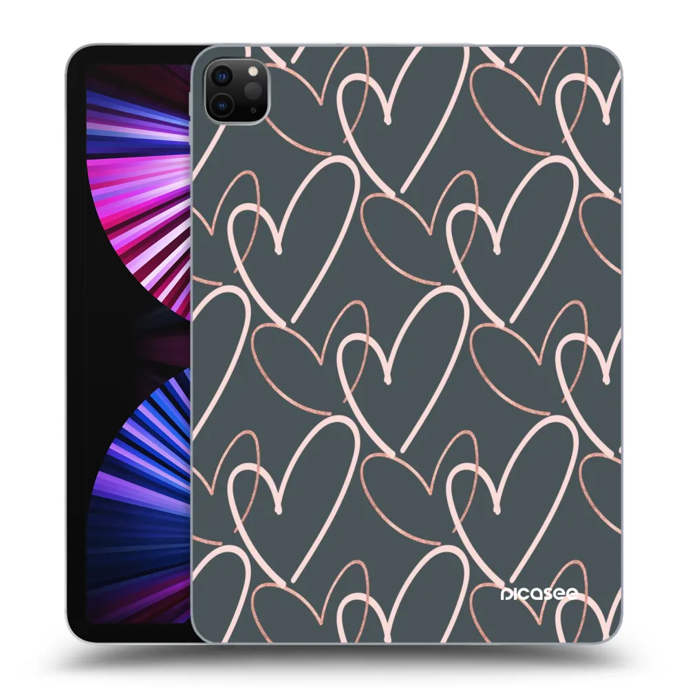 Picasee silikonowe czarne etui na Apple iPad Pro 11" 2021 (3.gen) - Lots of love