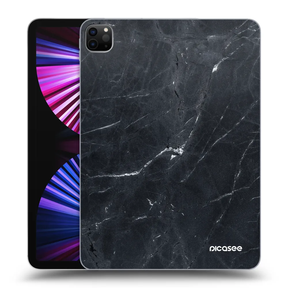 Picasee silikonowe czarne etui na Apple iPad Pro 11" 2021 (3.gen) - Black marble