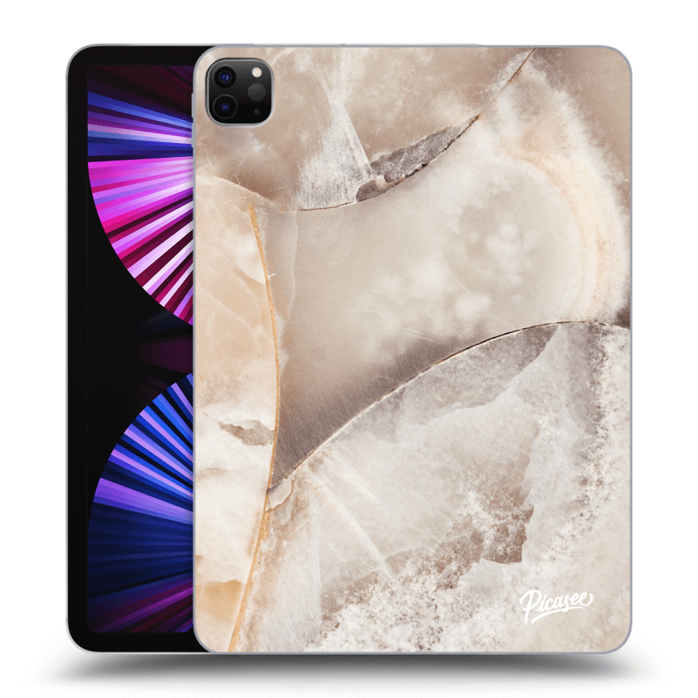 Picasee silikonowe przeźroczyste etui na Apple iPad Pro 11" 2021 (3.gen) - Cream marble