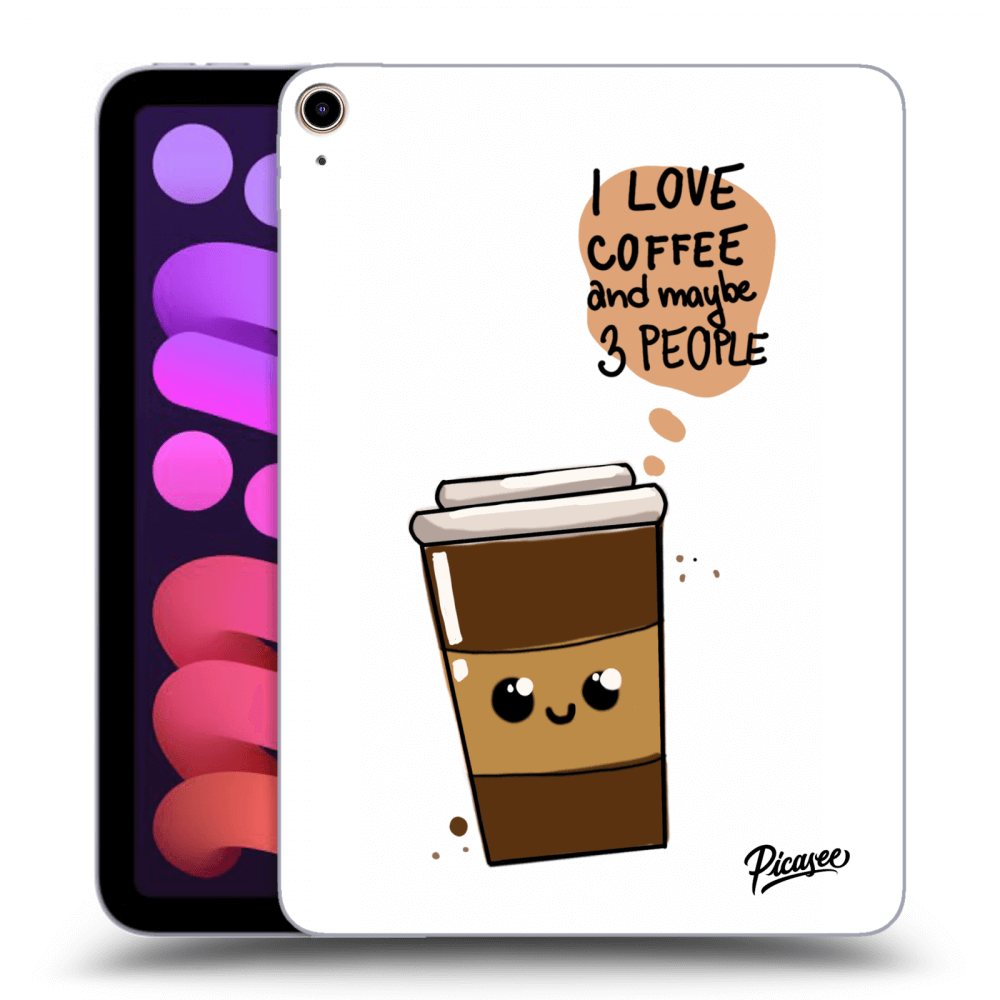 Picasee silikonowe czarne etui na Apple iPad mini 2021 (6. gen) - Cute coffee