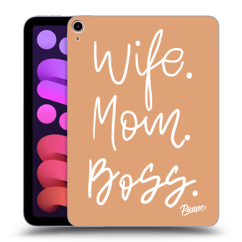 Picasee silikonowe czarne etui na Apple iPad mini 2021 (6. gen) - Boss Mama