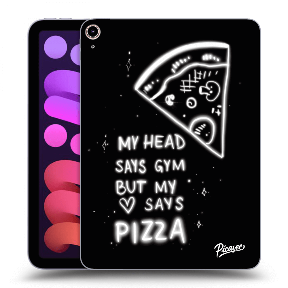 Picasee silikonowe czarne etui na Apple iPad mini 2021 (6. gen) - Pizza