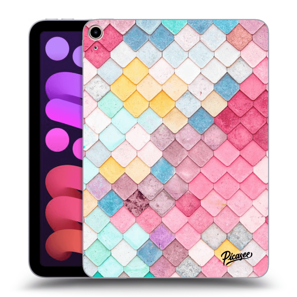 Picasee silikonowe przeźroczyste etui na Apple iPad mini 2021 (6. gen) - Colorful roof