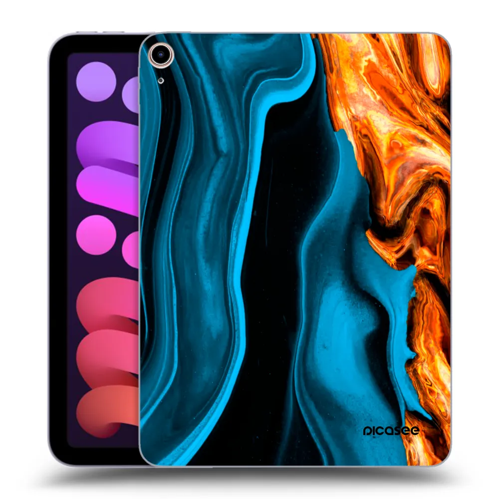 Picasee silikonowe przeźroczyste etui na Apple iPad mini 2021 (6. gen) - Gold blue