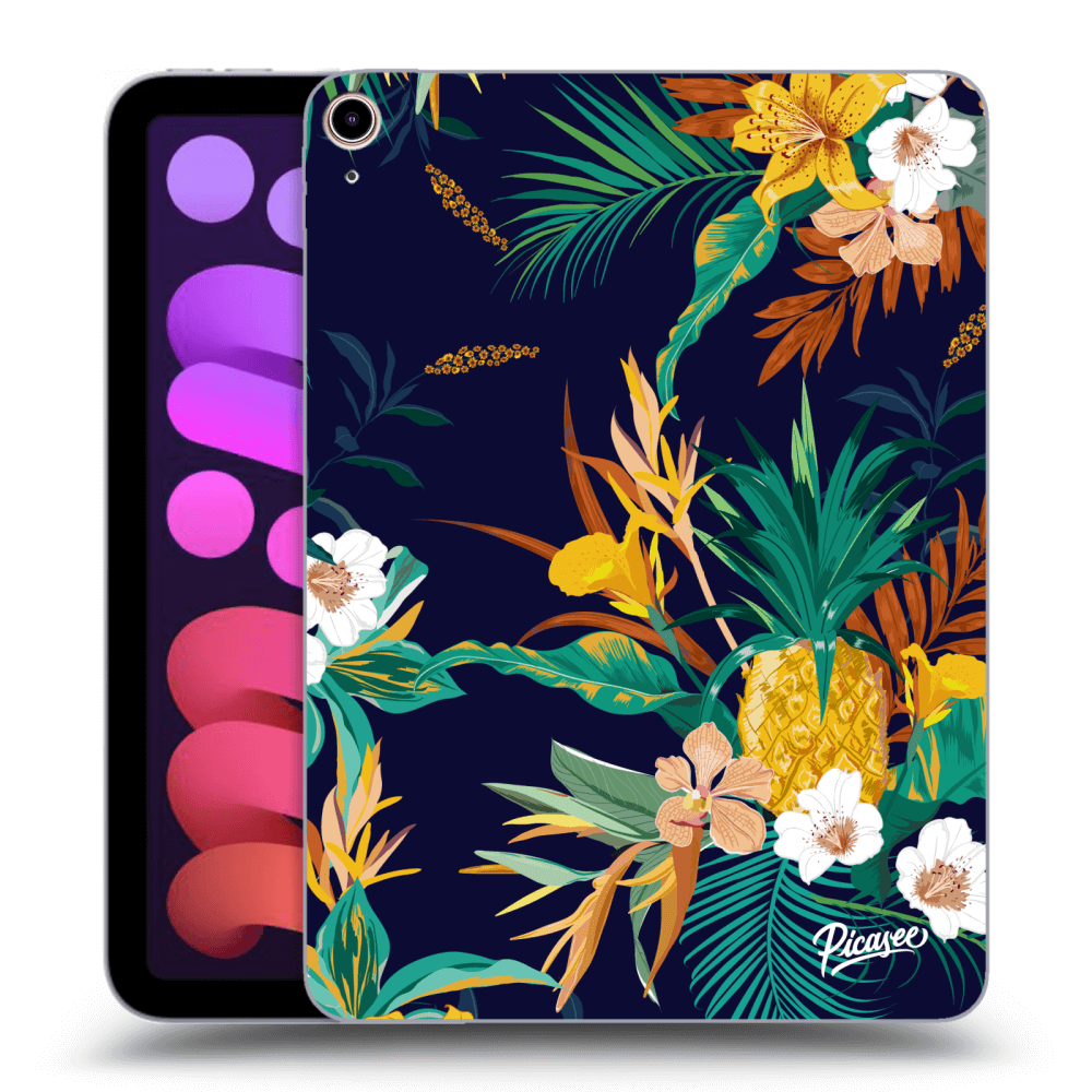 Picasee silikonowe czarne etui na Apple iPad mini 2021 (6. gen) - Pineapple Color