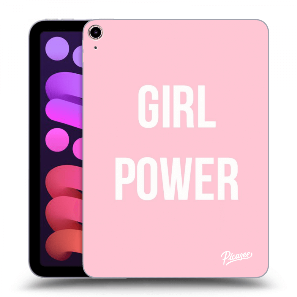Picasee silikonowe czarne etui na Apple iPad mini 2021 (6. gen) - Girl power