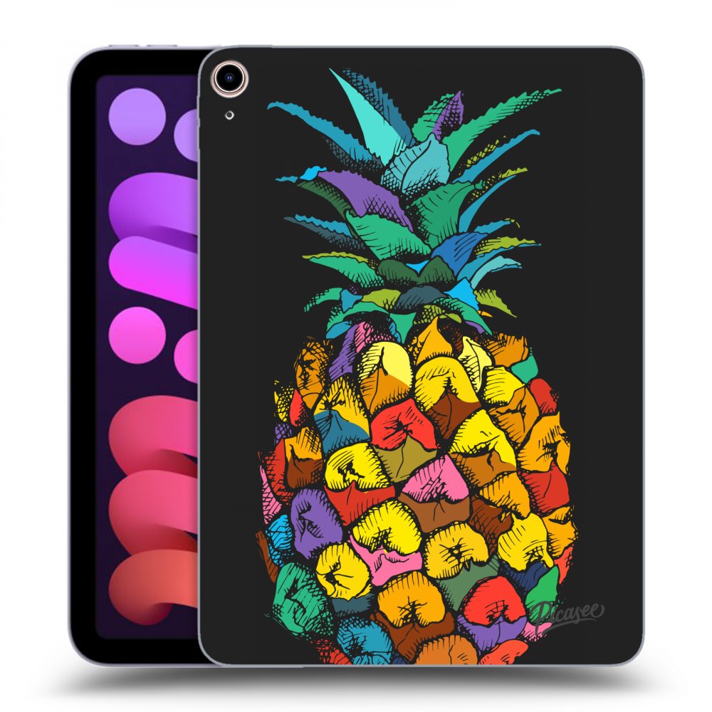 Picasee silikonowe czarne etui na Apple iPad mini 2021 (6. gen) - Pineapple