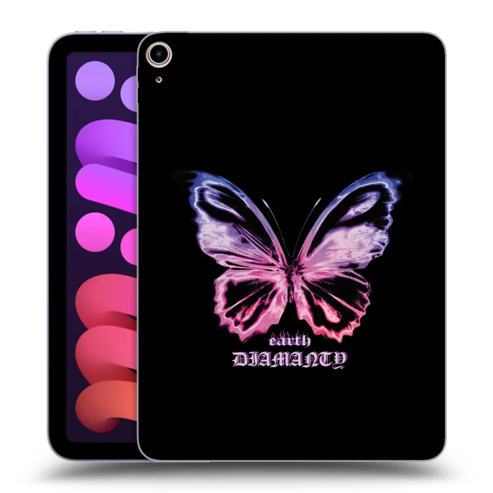 Picasee silikonowe przeźroczyste etui na Apple iPad mini 2021 (6. gen) - Diamanty Purple