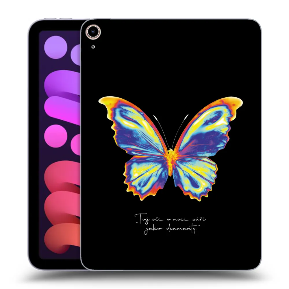 Picasee silikonowe przeźroczyste etui na Apple iPad mini 2021 (6. gen) - Diamanty Black