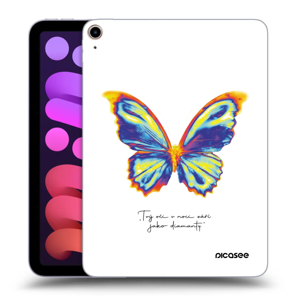 Picasee silikonowe przeźroczyste etui na Apple iPad mini 2021 (6. gen) - Diamanty White