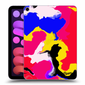 Picasee silikonowe czarne etui na Apple iPad mini 2021 (6. gen) - Watercolor