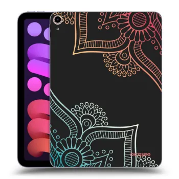 Picasee silikonowe czarne etui na Apple iPad mini 2021 (6. gen) - Flowers pattern