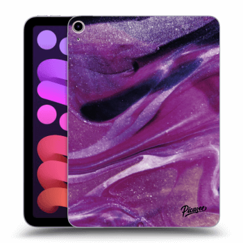 Picasee silikonowe przeźroczyste etui na Apple iPad mini 2021 (6. gen) - Purple glitter