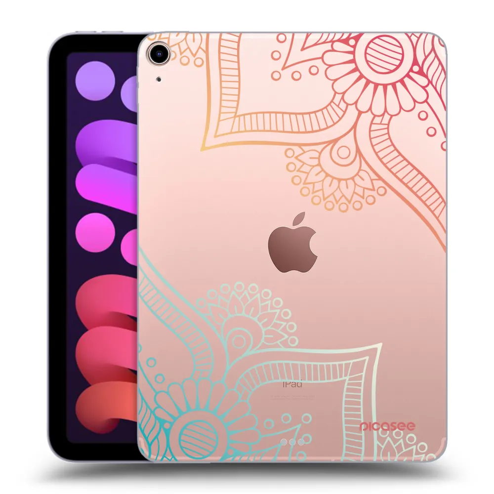 Picasee silikonowe przeźroczyste etui na Apple iPad mini 2021 (6. gen) - Flowers pattern