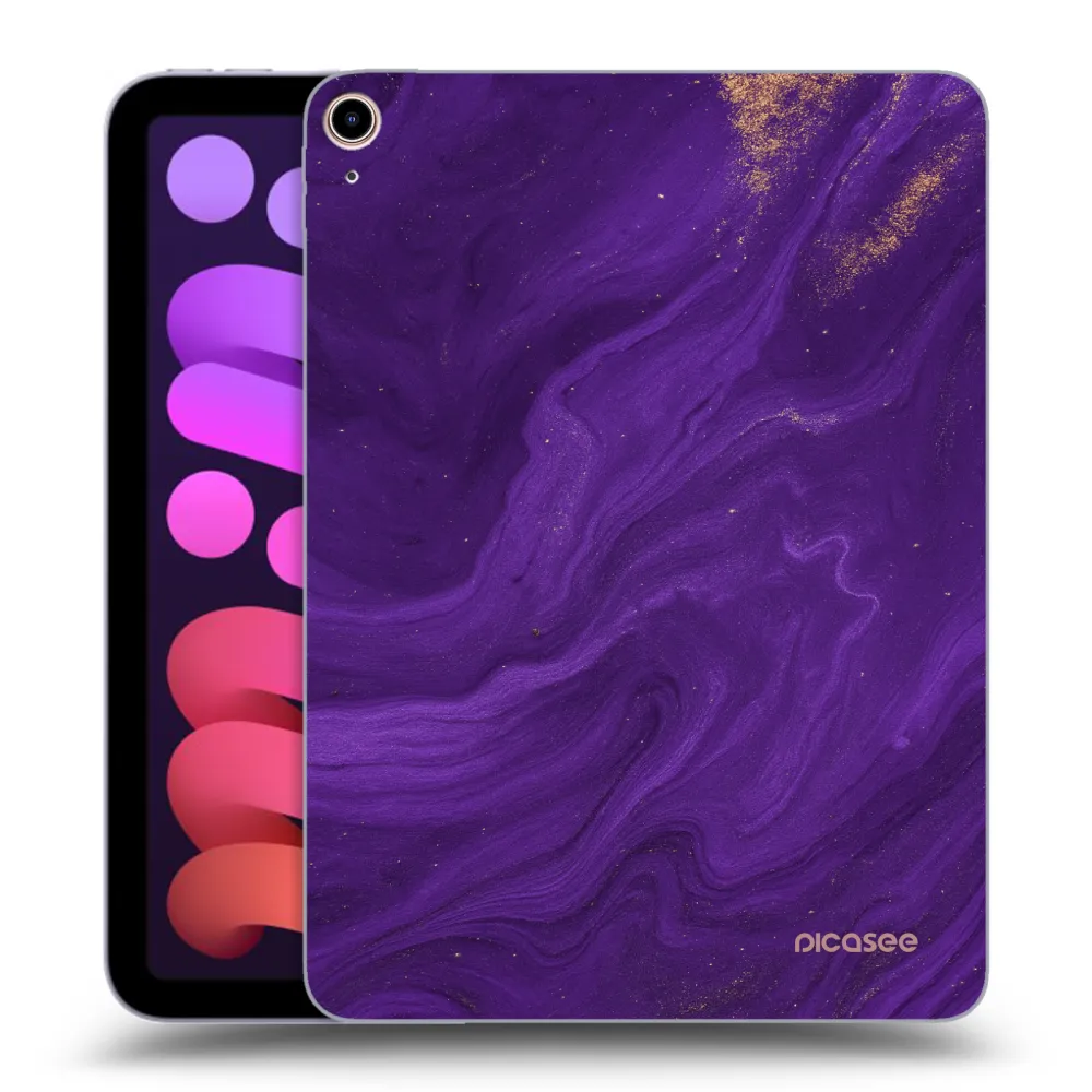 Picasee silikonowe przeźroczyste etui na Apple iPad mini 2021 (6. gen) - Purple
