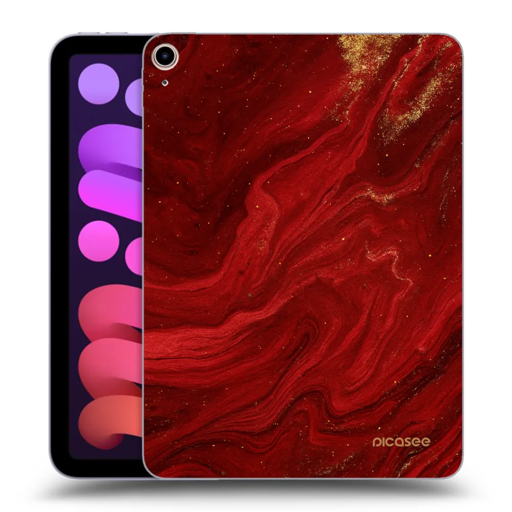 Picasee silikonowe przeźroczyste etui na Apple iPad mini 2021 (6. gen) - Red