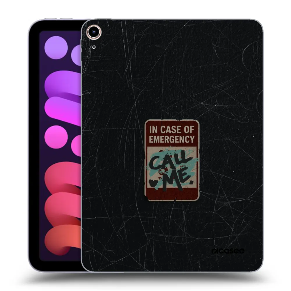 Picasee silikonowe przeźroczyste etui na Apple iPad mini 2021 (6. gen) - EMERGENCY
