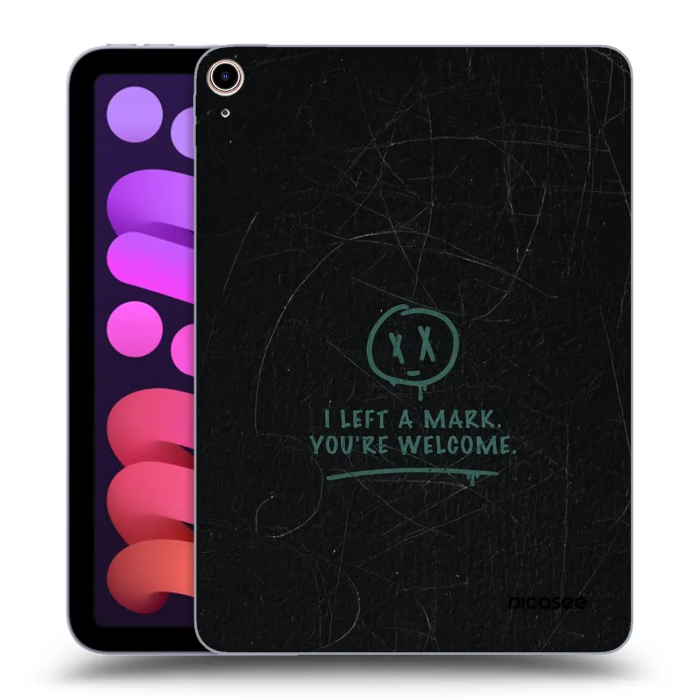 Picasee silikonowe przeźroczyste etui na Apple iPad mini 2021 (6. gen) - LEFT A MARK